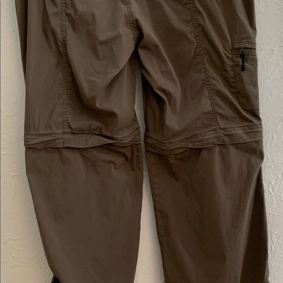 Eddie Bauer Olive Green Convertible Hiking Cargo Pants Roll Up Leg Drawstring - Picture 5 of 8